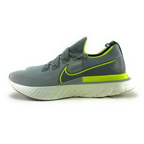 Nike Men's React Infinity Run Flyknit Grey Volt Running Shoes CD4371-008 Size 14 - Picture 3 of 10